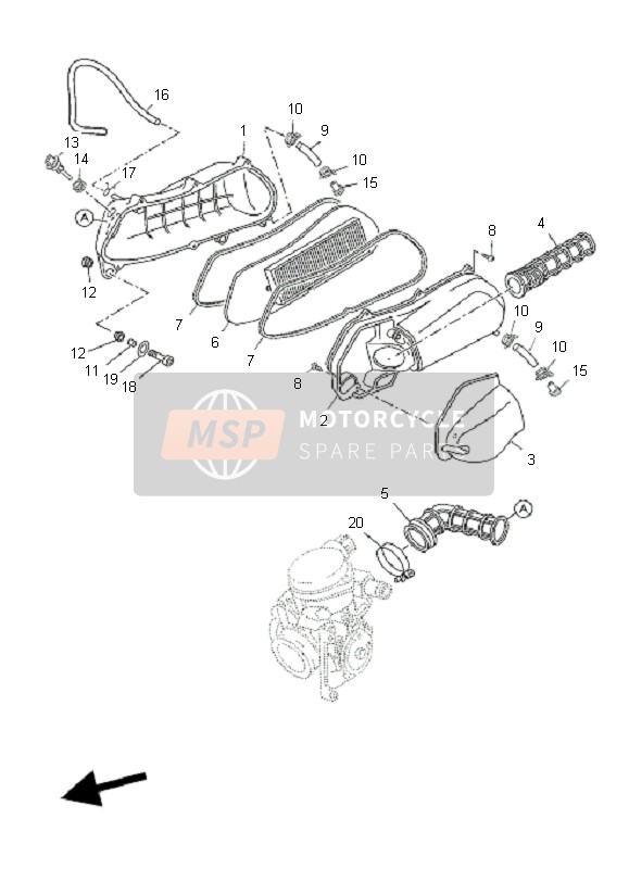 Yamaha YP250R X-MAX 2010 Consumo 2 para un 2010 Yamaha YP250R X-MAX